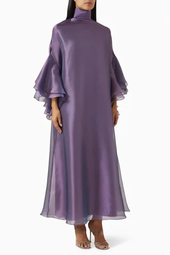 Oversized-sleeves Kaftan in Organza