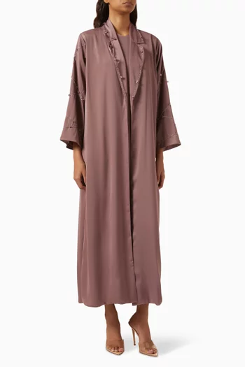 3-piece Bead Embroidered Abaya Set