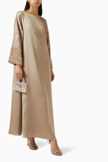 Sequin-embellished Maxi Dress