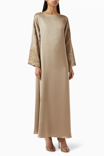 Sequin-embellished Maxi Dress