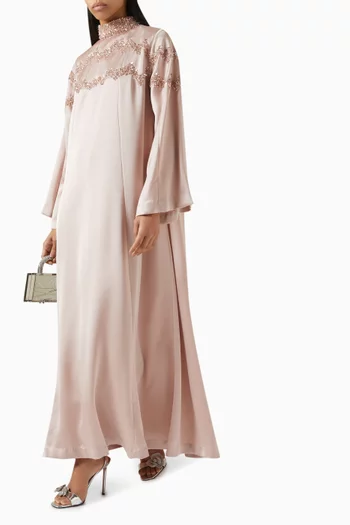 Abstract Sequin-embellished Maxi Dress
