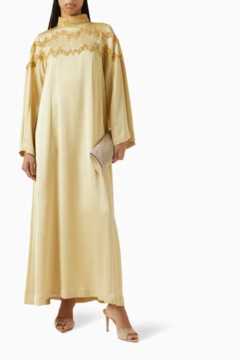 Abstract Sequin-embellished Maxi Dress