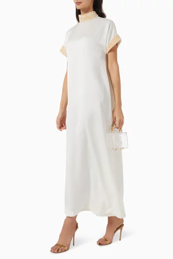 Embellished High-neck Maxi Dress