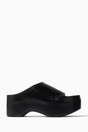 Sabot Clog Mules in Leather