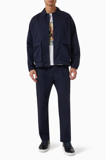 Garment-dyed Work Jacket in Cotton-blend