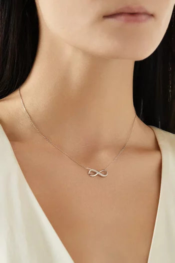 Infinity Pendant Necklace in 18kt White Gold