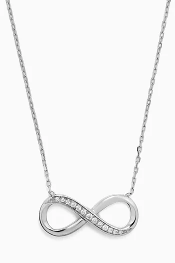 Infinity Pendant Necklace in 18kt White Gold