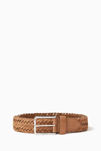 Braided Belt in Suede