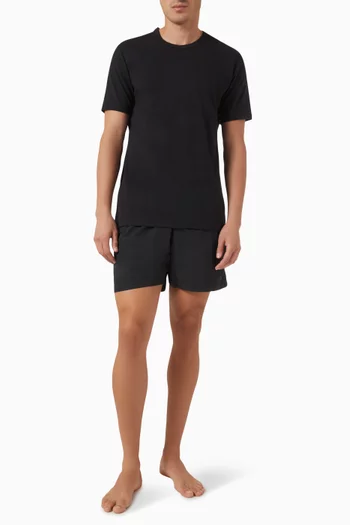 Crewneck T-shirt in Stretch-jersey, Set of 3