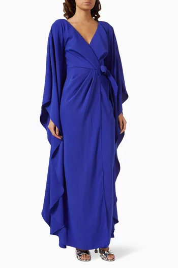 Waterfall Belted Maxi Dress