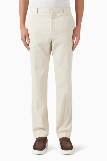 Tapered-fit Pants in Seersucker