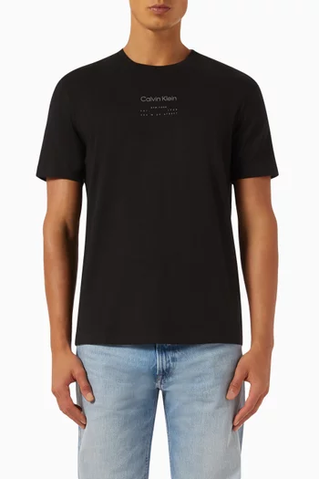 Raised Editorial Logo T-shirt in Cotton
