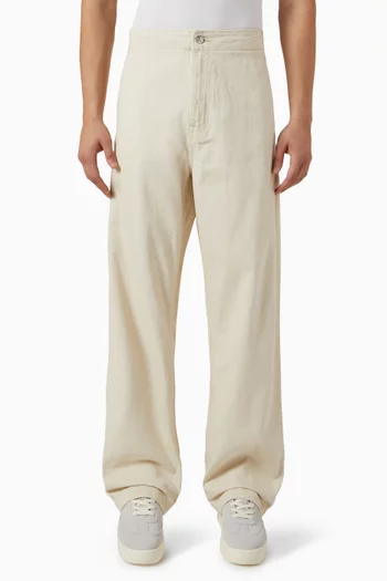 Relaxed Jeans in Cotton-linen Denim