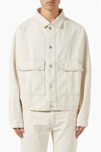 Minimal Trucker Jacket in Denim