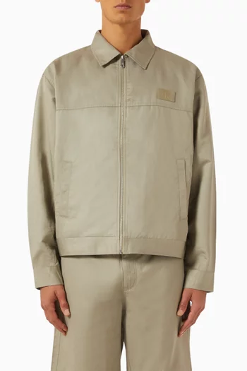 Wing Collar Jacket in Cotton Blend