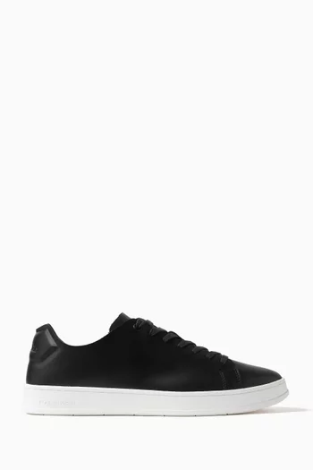 Low Top Lace Up Sneakers in Leather