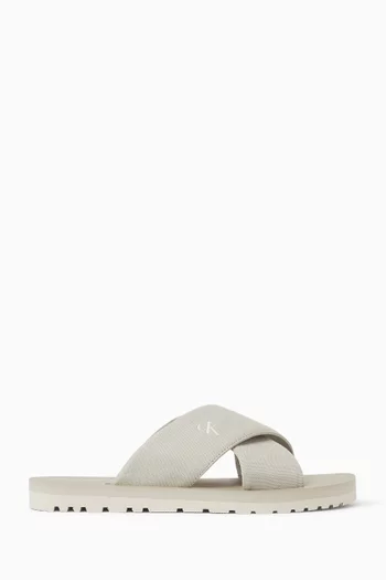 Criss Cross Sandals in Canvas