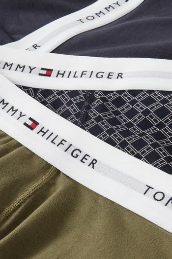 Printed Boxer Briefs in Cotton, Set of 3