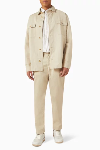 Smart Casual Performance Shirt Jacket in Cotton-blend