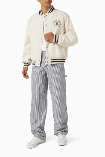 Logo Varsity Jacket in Cotton