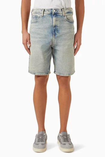 Isaac Relaxed Shorts in Cotton-denim