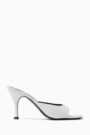 Sleek 90 Mule Sandals in Leather
