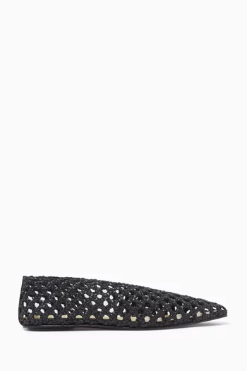 South Ballet Flats in Woven Leather