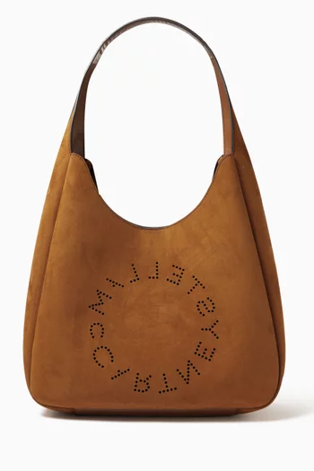 Logo Hobo Tote bag in Alter Suede