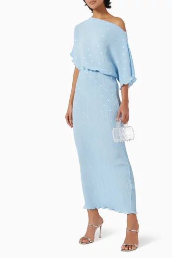 Tilly Midi Dress in Plisse