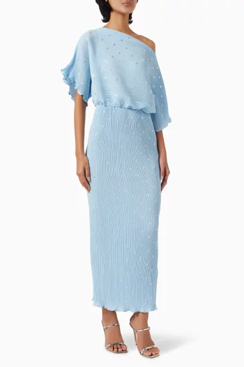 Tilly Midi Dress in Plisse