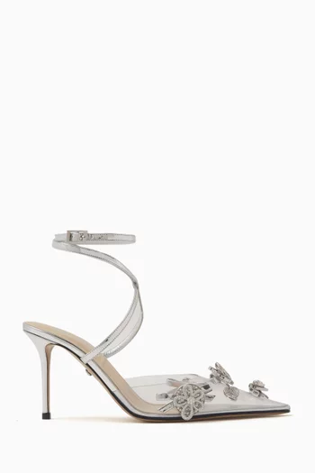 Crystal Button 85 Pumps in PVC