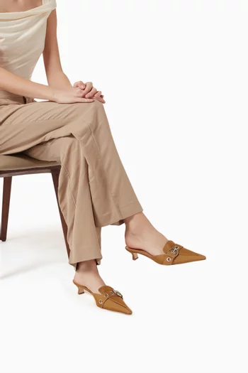 Danielle 75 Mules in Grosgrain Satin