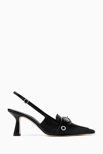 Tara Eyelet Slingback 75 Sandals in Nappa Leather