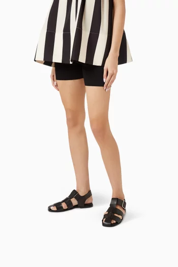 Whit Buckle Sandals in Leather