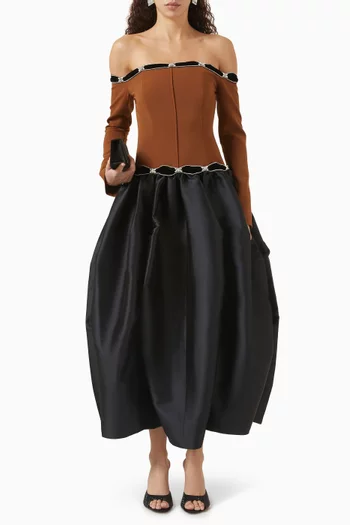 Dalida Off-shoulder Gown