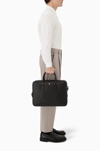 Large Sartorial Document Case in Saffiano Leather
