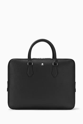 Large Sartorial Document Case in Saffiano Leather