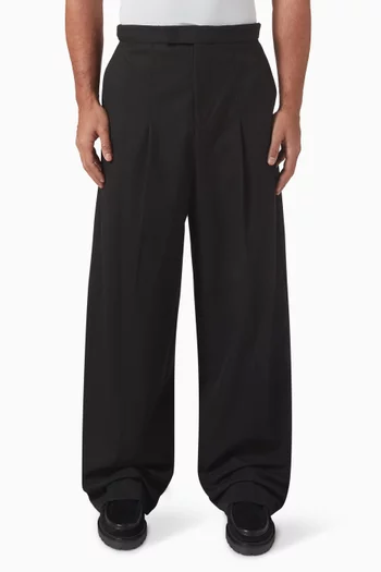 Tailored Wide-leg Pants in Viscose-blend