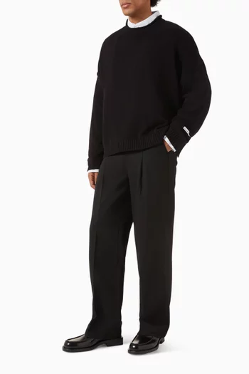 Tailored Wide-leg Pants in Viscose-blend