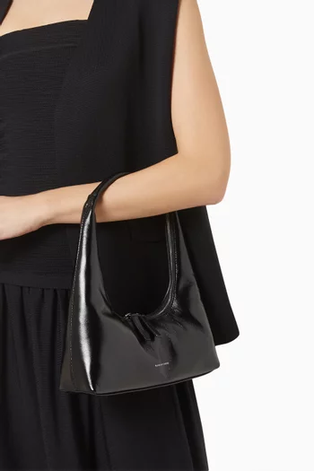 Small Hobo Shoulder Bag in Patent Leather