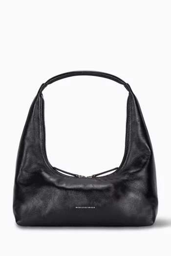 Small Hobo Shoulder Bag in Patent Leather