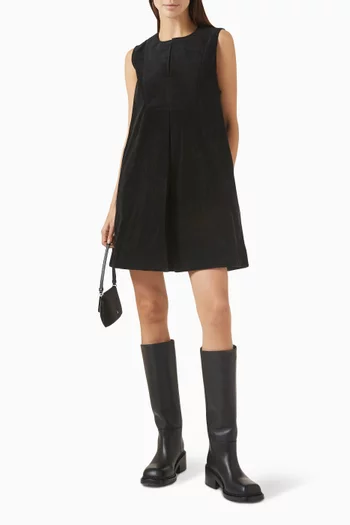 Bib-Front Corduroy Mini Dress