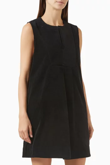 Bib-Front Corduroy Mini Dress