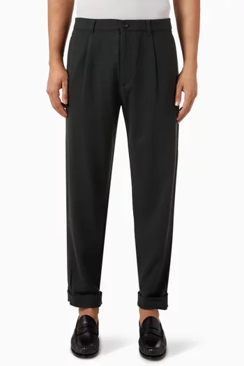 Pleated Wool Trousers