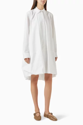 Bubble-Hem Shirt Dress
