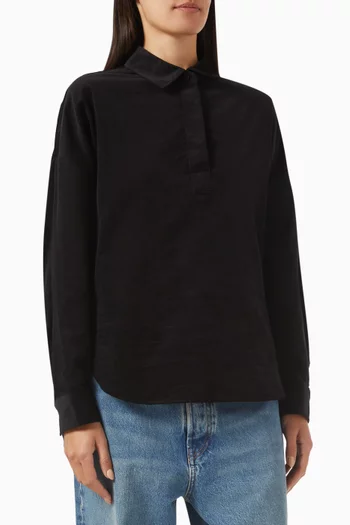 Corduroy Half-Placket Shirt