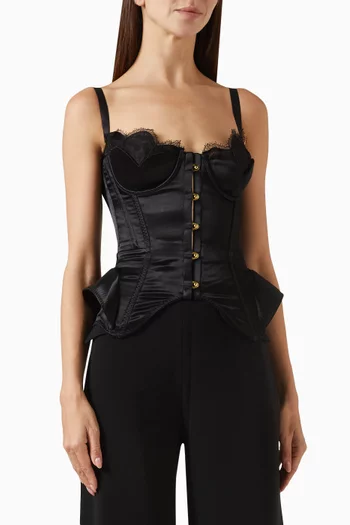 Samya Corset Top in Satin