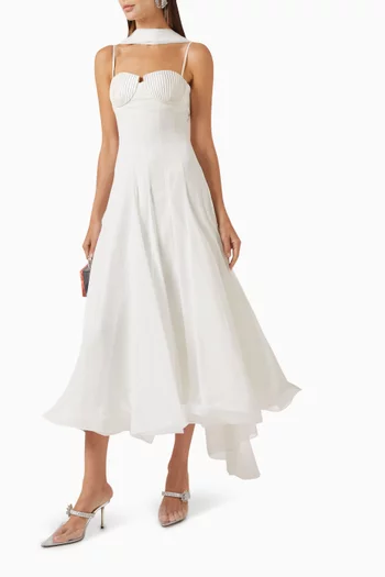 Bridal Waltz Scarf Dress in Chiffon