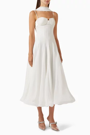 Bridal Waltz Scarf Dress in Chiffon