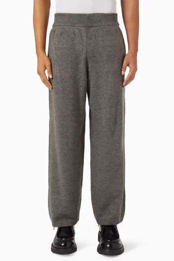 Wide-leg Joggers in Mohair Blend